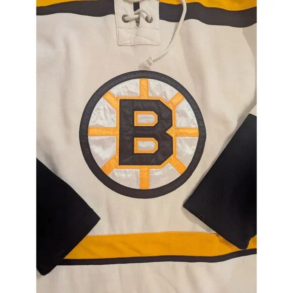 47 Brand Boston Bruins NHL Hockey Pullover Lace Hoodie Adult Size Med NWT - Picture 6 of 7